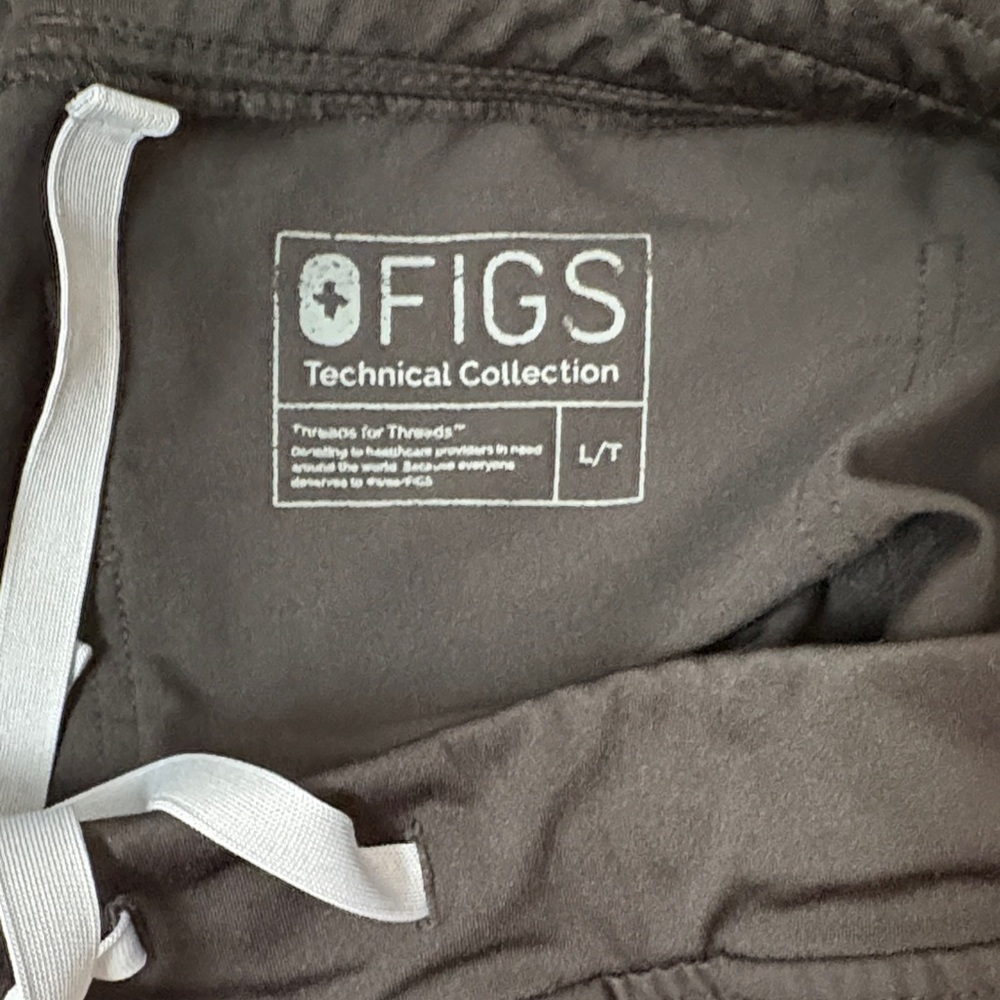 Figs Black Joggers with Light Gray Drawstring - Picture 4 of 4